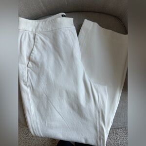 J.Crew, Kate ankle pant in white bi-stretch cotton